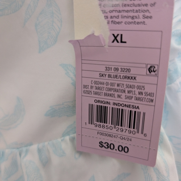 NWT Chic White and Blue Floral  Dress - Picture 5 of 7